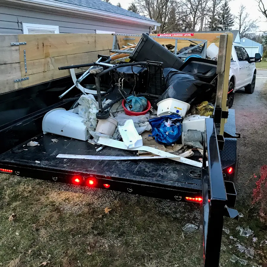 Roll-off dumpster delivered to a residential driveway in Gloucester Point